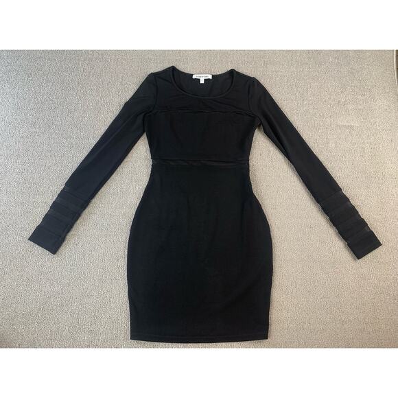 Elizabeth & James Millie Dress Bodycon Long Sleeve Black Size 2 - Picture 4 of 13